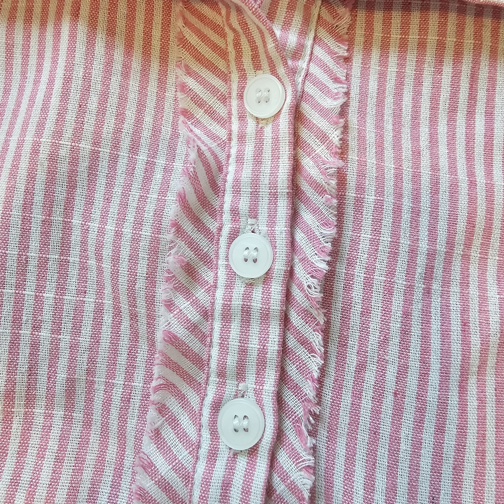 Umgee Pink Striped Tiered Dress - Picture 12 of 16